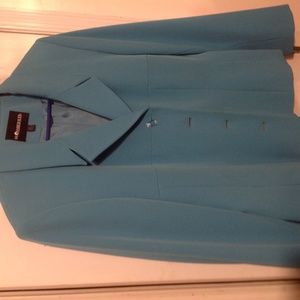2-pc Teal Slacks Suit